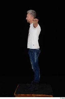  Lutro blue jeans casual dressed standing t poses white t shirt whole body 0004.jpg